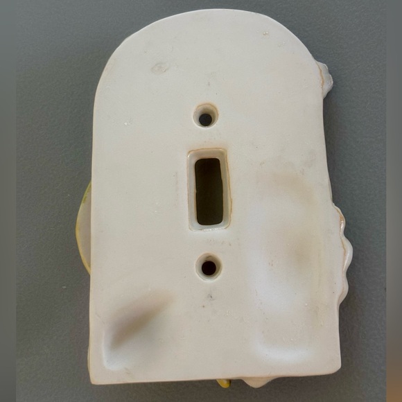 Takahashi Ceramic Porcelain Light Switch Cover with Parakeet - Picture 4 of 4